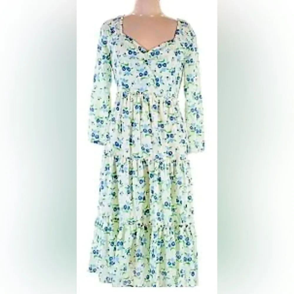 Sweet Baby Jamie Cottagecore Floral Midi Dress Size XL